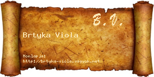 Brtyka Viola névjegykártya